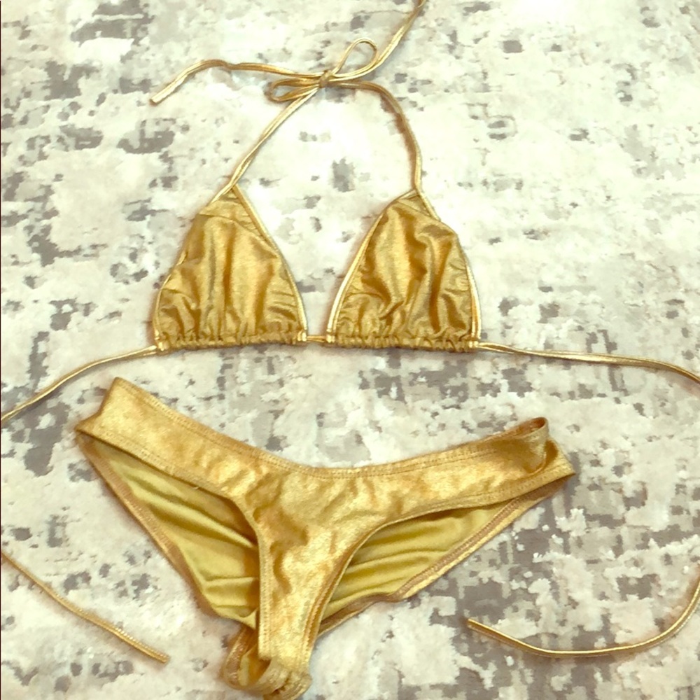 NEW Teeny Tiny Gold Bikini